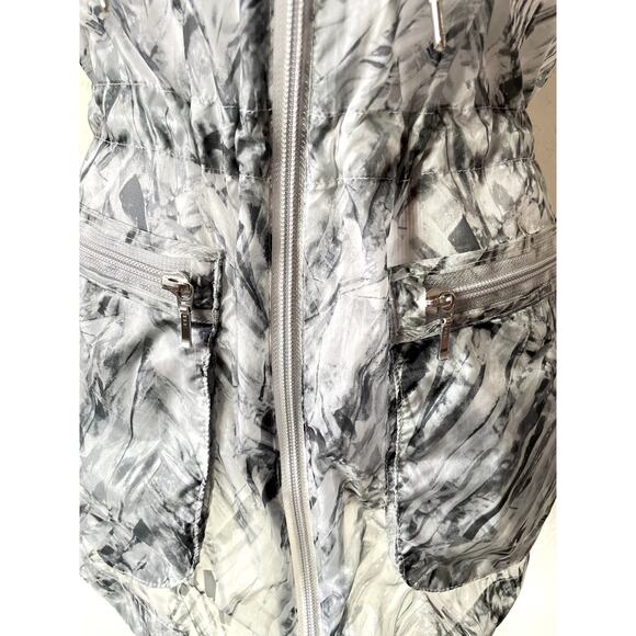 Athleta XS Gray Marble Hooded Active Vest | Lightweight Zip Sleeveless XS - Picture 11 of 11